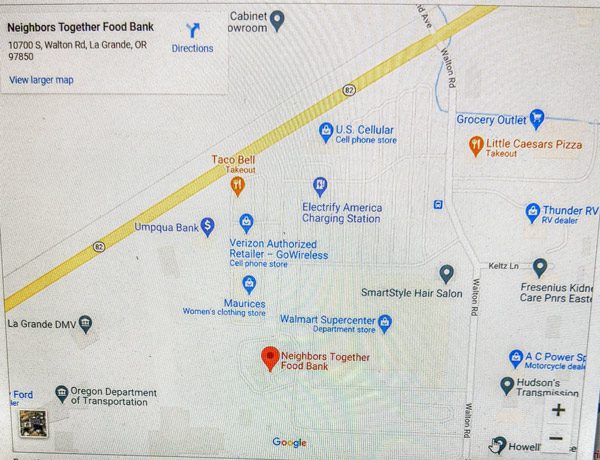 Neighbors Together Food Bank Map